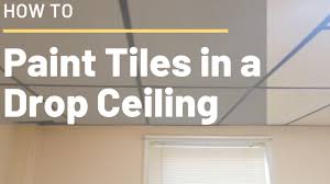 And measure 595 x 595mm designed to fit into any 600 x 600mm ceiling grid system. How To Paint Ceiling Tiles In A Drop Ceiling Youtube