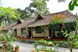 The Orange Flowers Bougainvillea Maybe Village House Design House Designs Exterior Traditional House Plans