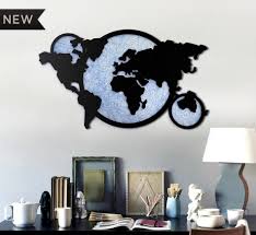 Decoration Carte Originale Bleu Decoration Murale Carte Du Monde Decoration Murale Decoration Murale Originale