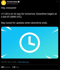 You can see the patch notes further down the page. V11 30 Next Fortnite Update Time Date Christmas Leaks Patch Notes Server Downtime
