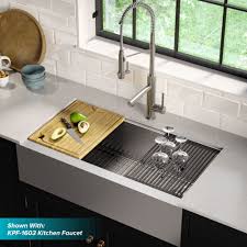 Maybe you would like to learn more about one of these? Kraus Kore Workstation 36 Flat Apron Front Kitchen Sink Directsinks