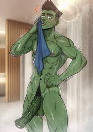 Rule 34 - Antibooart Beast Boy Beast Boy (young Justice) Big Balls Big Penis  Blue Towel Dc Dc Comics Erect Penis Erection Gay Green Eyes Green Skin Hairy  Male Hairy Penis Hand