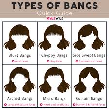 There are so many different types of bangs out there, that it can be extremely hard to choose the ones for you, so we're here to help! 6 Types Of Bangs To Spice Up Your Hairstyle Stylewile
