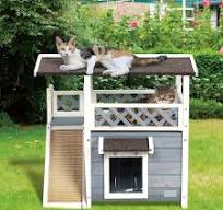 Amazon.com: EMKK Casa para gatos al aire libre resistente a ...