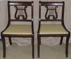 Duncan Phyfe Style Lyre Back Side Chairs Collectors Weekly Chair Side Chairs Duncan Phyfe
