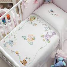 Copertina Lettino Aida E Schema Da Ricamare A Punto Croce Piumoni Per Bambini Ricamo A Punto Croce Punto Croce