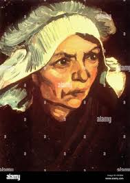 Vincent van Gogh: Head of a Peasant Woman with White Cap. 1885. Oil