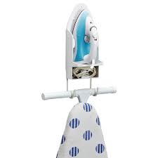 Modern ergonomic 3 key holder, cast iron, wall mounted. White Ironing Board Hanger The Container Store