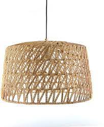 Rope Pendant Lamp Hand Woven Linear Chandelier Basket Light Fixture 18 W X 18 D X 11 H With Cord 65 I Rope Pendant Lamps Basket Light Fixture Rope Pendant