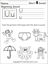 Russian is an eastern slavonic language closely related to ukrainian and belorussian with about 277 million speakers in russia and 30 other countries. Free Beginning Sounds Worksheet Short U Free4classrooms