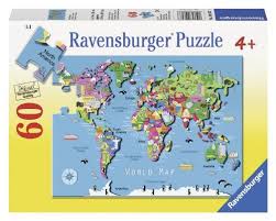☆ over 10,000 amazing jigsaws to play. Ravensburger World Map Puzzle 60 Piece Ravensburger Http Www Amazon Com Dp B00hr3a7lk Ref Cm Sw R Pi Dp Eix3t World Map Puzzle Map Puzzle Preschool Puzzles