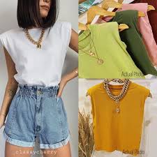 ⏩fashion design:this vintange tank tee is easy for casual,workout,outside,formal occasion.lean. Padded Muscle Tee Padded Shoulder Women Sleeveless Top Sexy Muscle Tees By Classycherry Shopee Philippines