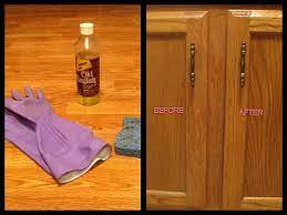 Makeover Your Kitchen Cabinets With Old English Furniture Polish Poor Full Strength Onto A Spong Household Cleaning Tips English Furniture Cleaning Household