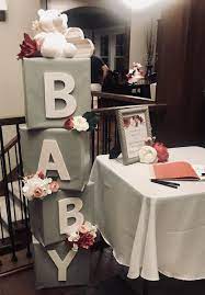 Baby Shower Decor Baby Blocks Floral Baby Shower Decor Floral Baby Shower Baby Block Tower Girl Baby Baby Shower Winter Floral Baby Shower Baby Shower Diy