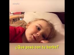 Baby reaction to Dads shaved beard