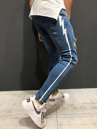 Skinny Ripped Jeans Ankle Zipper In 2020 Streetwear Jeans Ripped Skinny Jeans Shoes With Jeans