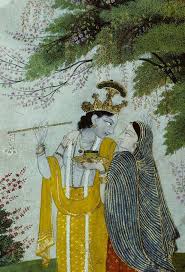 Divine Lovers In Moonlight Kangra Style 1810 Chamba Museum Himachal Pradesh India India Art Indian Traditional Paintings Indian Folk Art