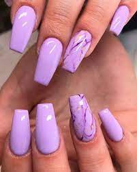 Glitter Purple Coffin Accent Marble Light Nails Cute Long With Nailcute Light Purple Cof Acrylic Nails Coffin Short Light Purple Nails Lavender Nails Fashionable and convenient suitable for painting nails push you. pinterest