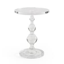 Caracole All Clear Side Table Acrylic Side Table Pedestal Side Table Caracole