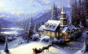 Resultado de imagem para christmas oil paintings