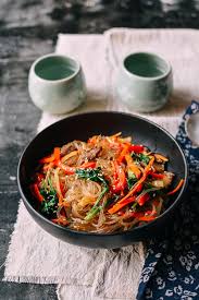 Japchae Korean Glass Noodle Stir Fry Gluten Free The Woks Of Life Recipe Recipes Korean Glass Noodles Japchae