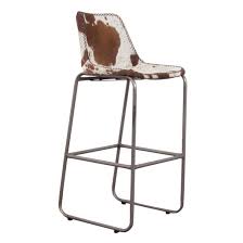 Cowhide Black Or Brown Leather Bar Chairs Industrial Vintage Uk Us Cowhide Bar Stools Retro Bar Stools Bar Stools