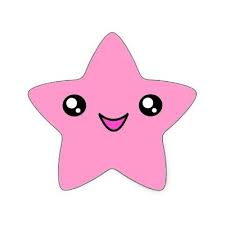 Pink Star Kawaii Faces Pink Stars Star Stickers