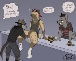Rule 34 Dev - alcohol anthro beer beverage bottomless bromance canid canine  canis clothed clothing drunk footwear group hyena larry_(acidwuff) male  malemale mammal no_homo orientation_play partially_clothed party peperott  public socks spin_the_bottle ...