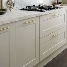 Introduce On Trend Brass Into Your Kitchen With Our Brushed Brass Effect T Bar Handles Kitchen Cabinet Styles Grey Shaker Kitchen Kitchen Door Handles