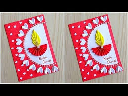 Diwali Card Making Ideas Easy Diy Diwali Greeting Card Beautiful Handmade Diwali Card Idea In 2020 Diwali Greeting Cards Diwali Card Making Card Making Ideas Easy
