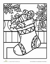 Christmas Stocking Worksheet Education Com Christmas Colors Coloring Pages Winter Christmas Coloring Sheets