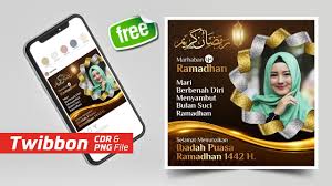 Contoh twibbon ramadhan 2021 m/ 1442 h cdr. Tutorial Membuat Desain Twibbon Ramadhan 1442 H Edukasigrafis Youtube