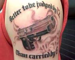Better To Be Judged By 12 Then Carried By 6 Gangster Tattoos Tattoo Lettering Styles Tattoo Lettering