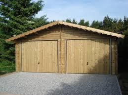 Dubbele Houten Garage Double Garage En Bois Houten Garage
