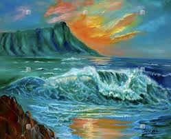 Check spelling or type a new query. Diamond Head Waves Seascape Hawaii Painting Art Print Jennylee