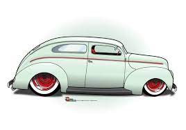 2 The Cartoon Speed Shop Art Cars Car Prints Car Drawings