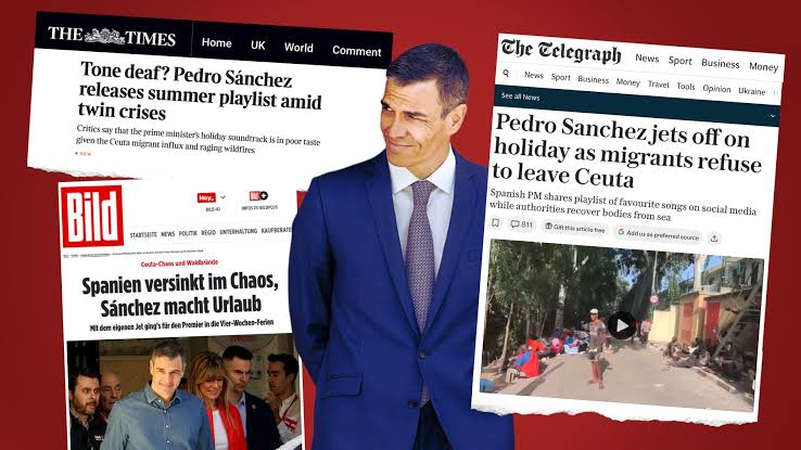 La prensa europea no sale de su asombro: "Sánchez disfruta de sus  vacaciones mientras aparecen cadáveres en el mar"