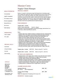 Supply Chain Management Resume Job Description Sample Example Logistics Management