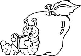 Apple And Worm Printable Clip Art And Images In 2020 Book Worms Clip Art Art