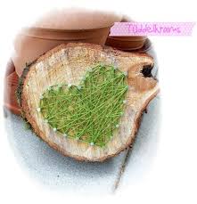 Wollherz Holz Idee Fur Den Garten Diy Geschenke Garten Geschenk Garten Basteln