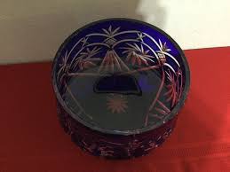 Only 1 available and it's in 1 person's cart. Cobalt Blue Cut To Clear Crystal Bowl Made And 28 Similar Items