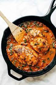 Garlic Basil Chicken With Tomato Butter Sauce Pinch Of Yum Recipe Chicken Recipes Recipes Garlic Basil Chicken