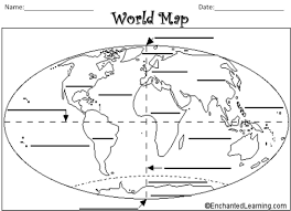 Lesson 3 Continents And Oceans Map Skills World Map Printable