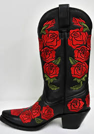 A wide variety of pink cowgirl boots options are available to you, such as boot height, closure type, and upper material. Red Rose Cowboy Boots Cheap Online