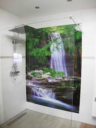 Dusche Mit Motiv Wasserfall Duschruckwand Badezimmer Dachgeschoss Dusche