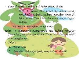 Tercermin melalui watak tiga bidadari yang peduli terhadap nasib nawang wulan, juga watak jaka tarub yang mau membantu istrinya mengurus rumah tangga (saputri, 2016, hal. Cerita Rakyat Timun Mas