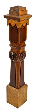 Wrought iron cross post cap for 4x4 wood deck post, mailbox post topper, finial. Single 19th Century All Original And Intact Chicago Style Exterior Ornamental Cast Iron Newel Post With Openings For Tubular Wrought Iron Railings