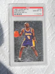 Card is in near mint or better condition. Kobe Bryant 1996 Fleer Metal Precious Metal 181 Rc Psa