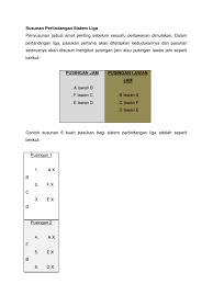 Artikel belajar dan membahas soal cpns ini kami susun tanpa menyertakan link download soal cpns. Susunan Pertindangan Sistem Liga