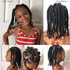 Quick Easy And Long Lasting Protective Style For My Daughter Twists Great For Traveling Too Because It S Easy Hair Styles Black Little Girls Black Beauties